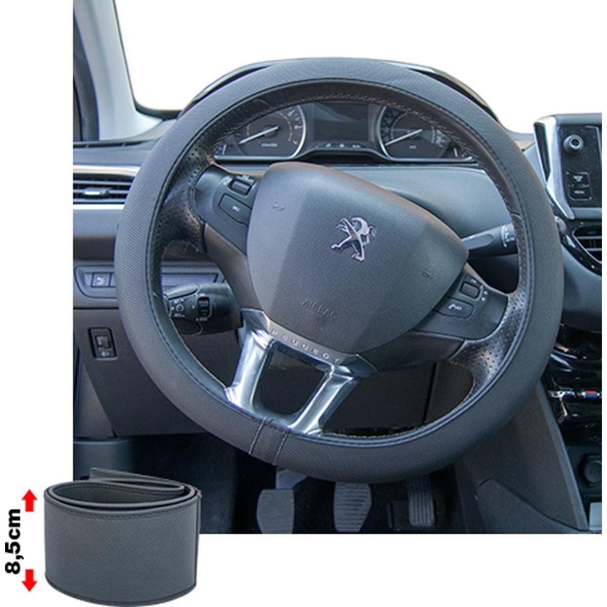 Simoni Racing CVT/56S Small Black Coprivolante Soft Skin Steering Wheel Cover - Automotive Interior