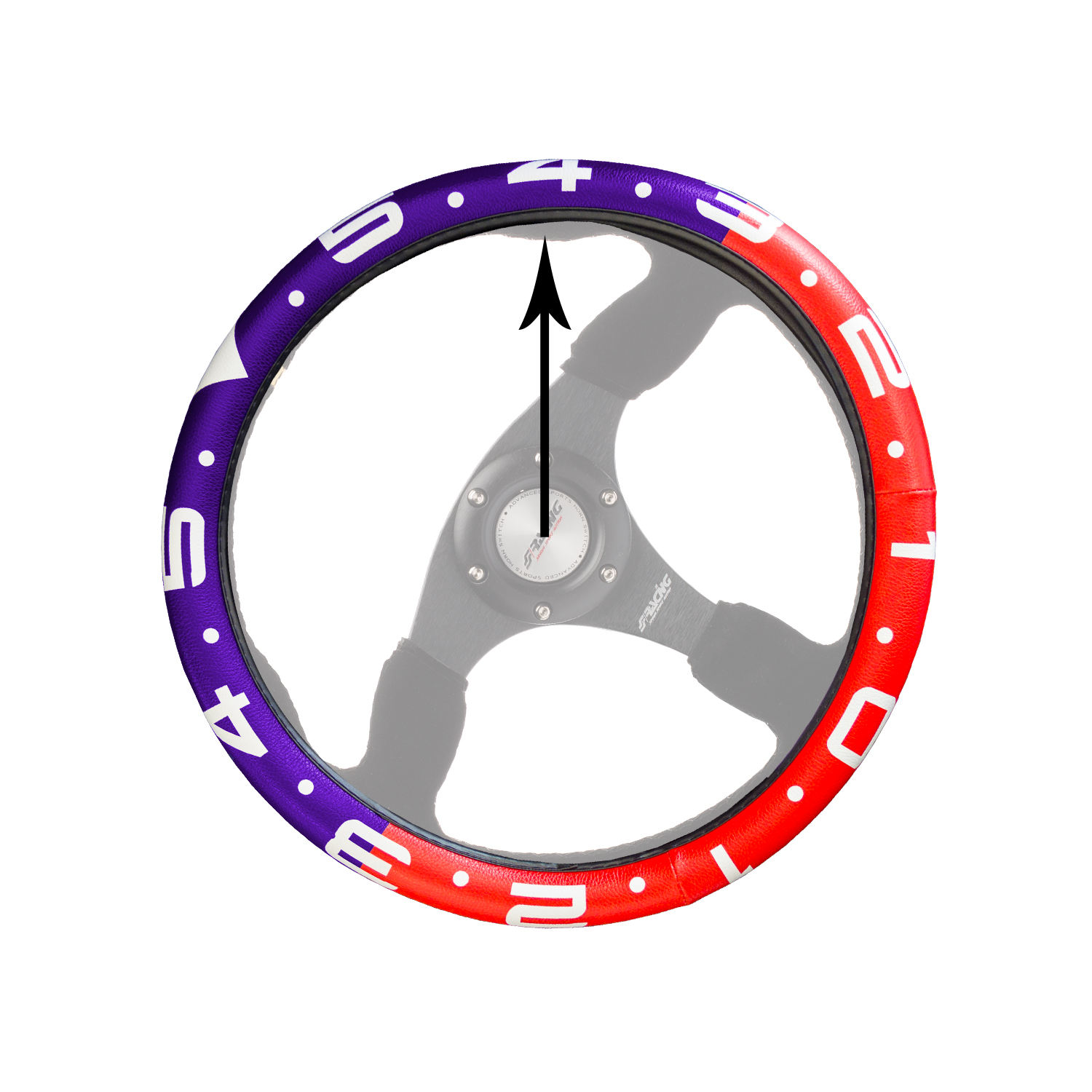 Simoni Racing Clock Design Steering Wheel Cover CVT/67 - Premium Automotive Interior Accessory